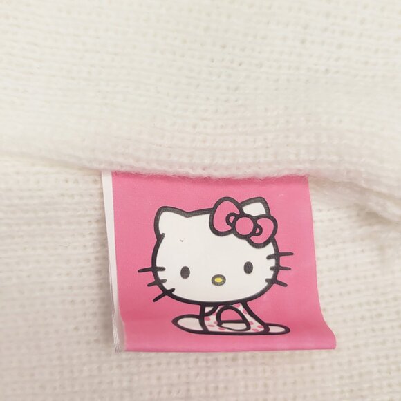 Hello Kitty Face Beanie Hat Hot Pink Bow White - Picture 6 of 8